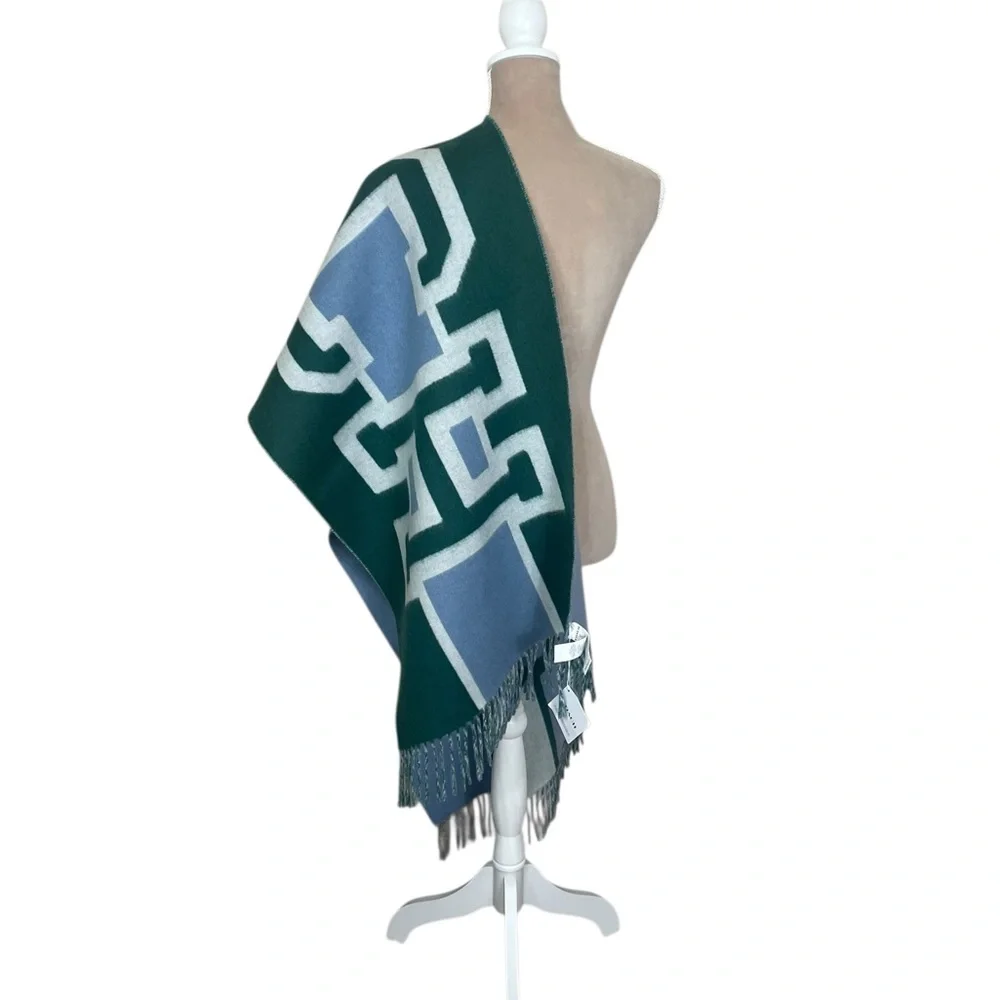 Coach Reversible Colorblock Varsity Print Oversized Muffler/ Scarf NWT